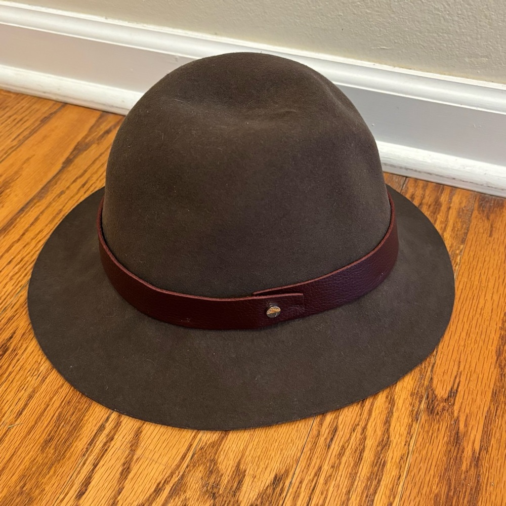 Rag & Bone Olive Green Brown Wool Felt Fedora Hat
Medium